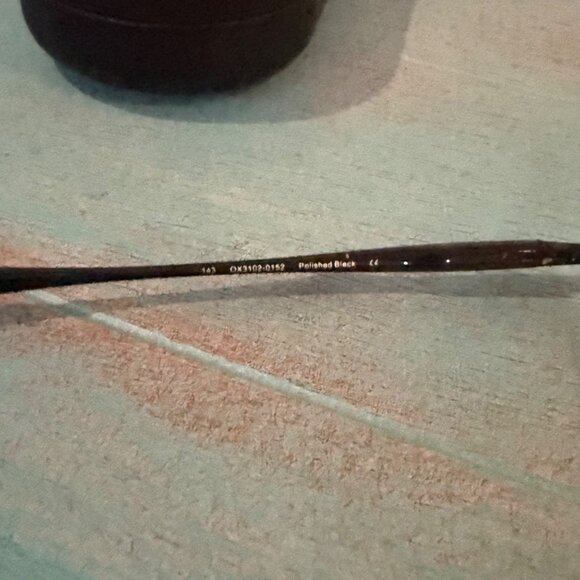 Oakley Clubface Polished Black Half-Rim Eyeglass Frames w/ Case (OX 3102-0152) - Picture 6 of 7